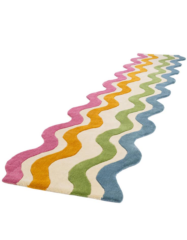 Detail image of  2' 7 x 13' 1 Happy Rugs Wavy Wool Runner