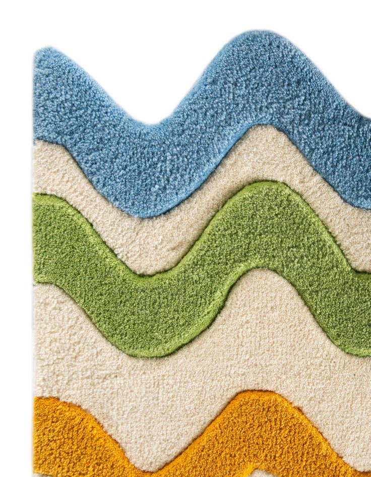 Detail image of  2' 7 x 8' Happy Rugs Wavy Wool Runner