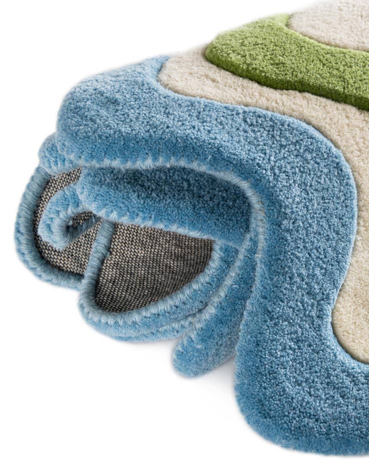 Detail image of  2' 7 x 8' Happy Rugs Wavy Wool Runner