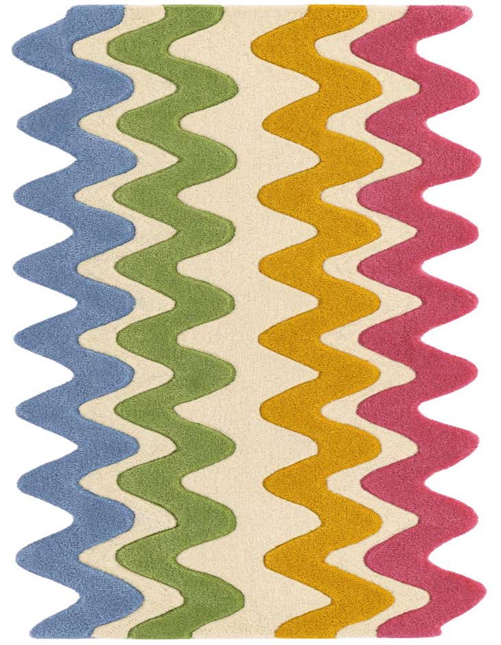 Primary image  2' x 6' Happy Rugs Wavy Wool Runner