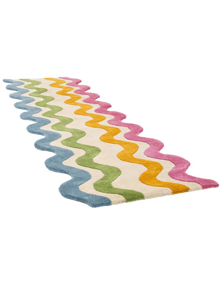 Detail image of  2' 7 x 8' Happy Rugs Wavy Wool Runner