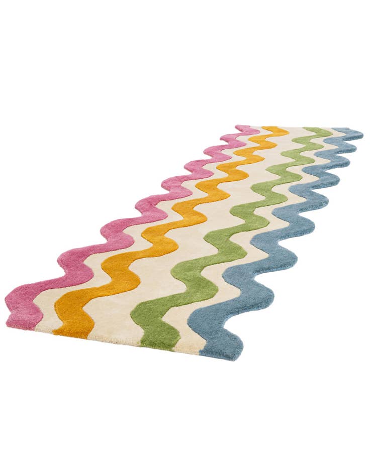 Detail image of  2' 7 x 8' Happy Rugs Wavy Wool Runner