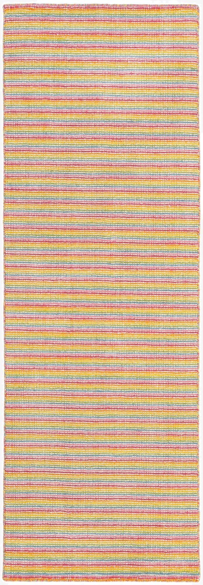  2' 7 x 8'  Hand Woven Happy Rugs Happy Home Wool Runner