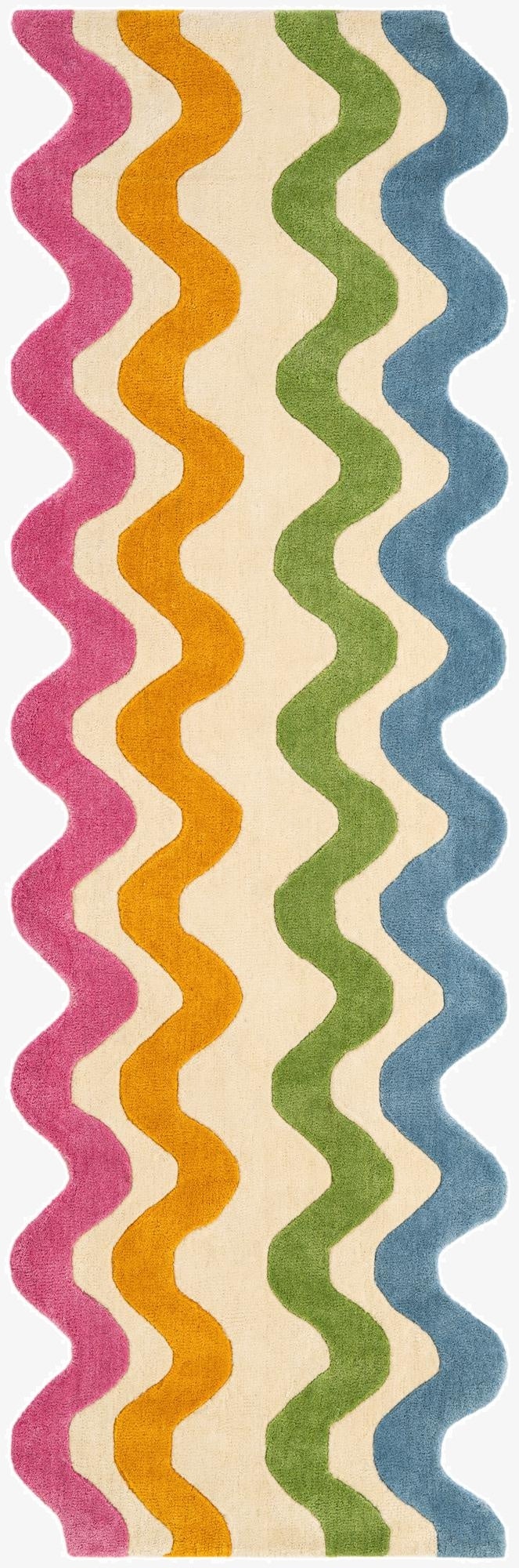  2' 7 x 8' Happy Rugs Wavy Wool Runner