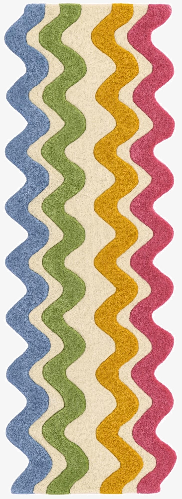  2' x 6' Happy Rugs Wavy Wool Runner