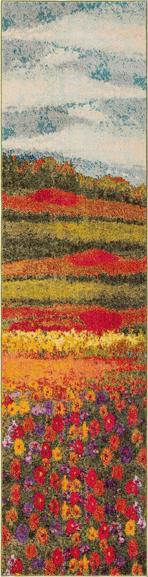  2' 7 x 10'  Washable Hyacinth Runner Rug