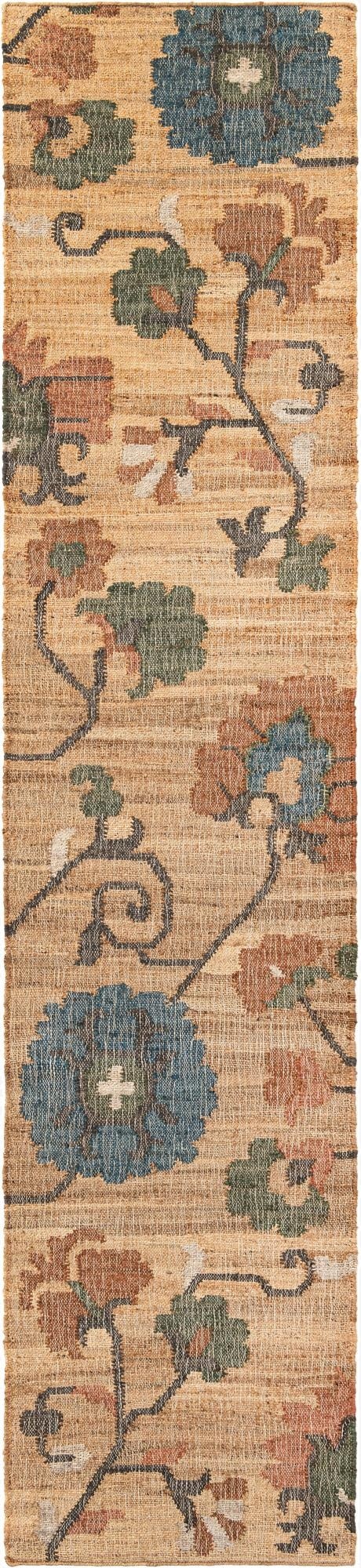  2' 7 x 12'  Hand Woven Kala Handwoven Jute Runner Rug