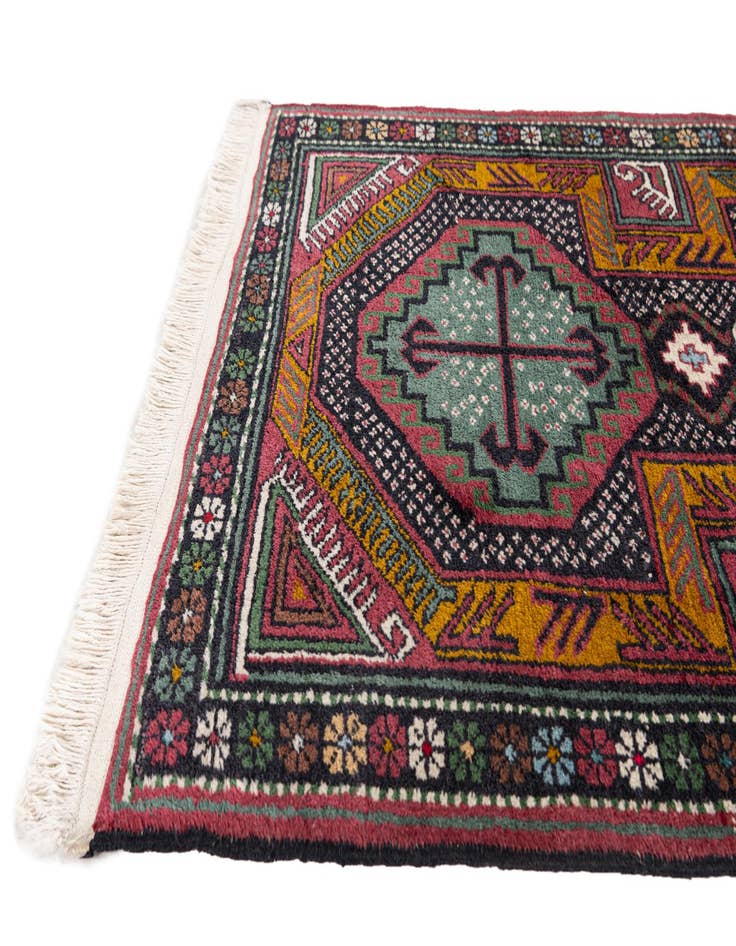 Detail image of  2' 8 x 10' 2  Hand Knotted Kazak Wool Runner Rug