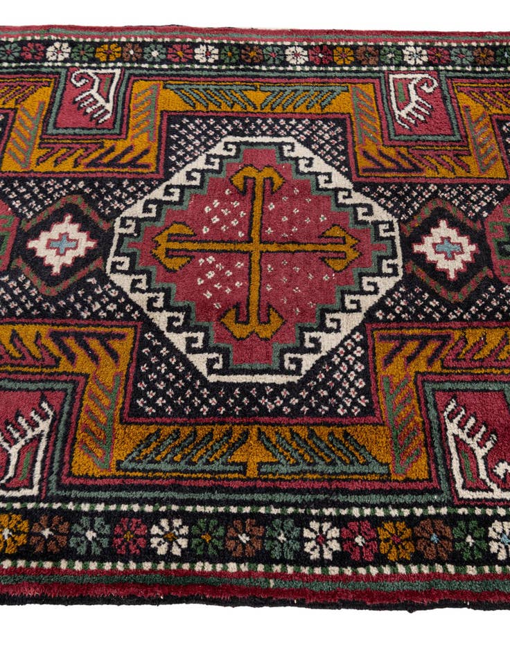 Detail image of  2' 8 x 10' 2  Hand Knotted Kazak Wool Runner Rug