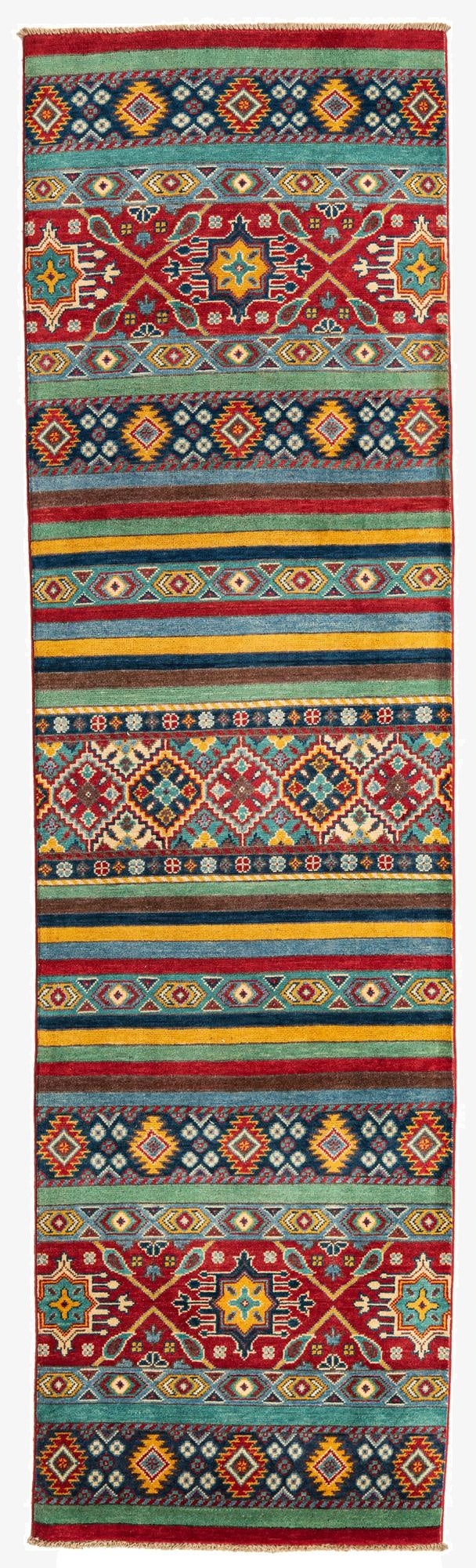  2' 9 x 10'  Hand Knotted Kazak Runner Rug