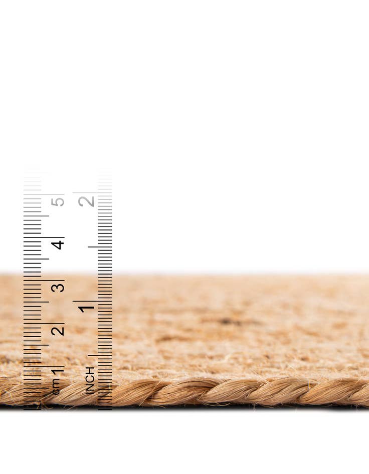 Detail image of  2' x 6' 1  Hand Braided Kids Braided Jute Runner Rug