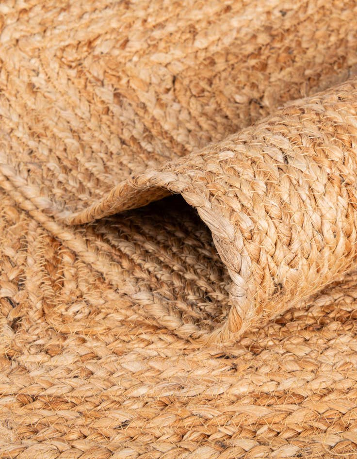 Detail image of  2' x 6' 1  Hand Braided Kids Braided Jute Runner Rug