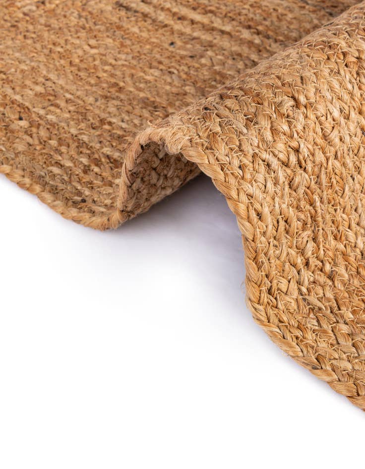 Detail image of  2' x 6' 1  Hand Braided Kids Braided Jute Runner Rug