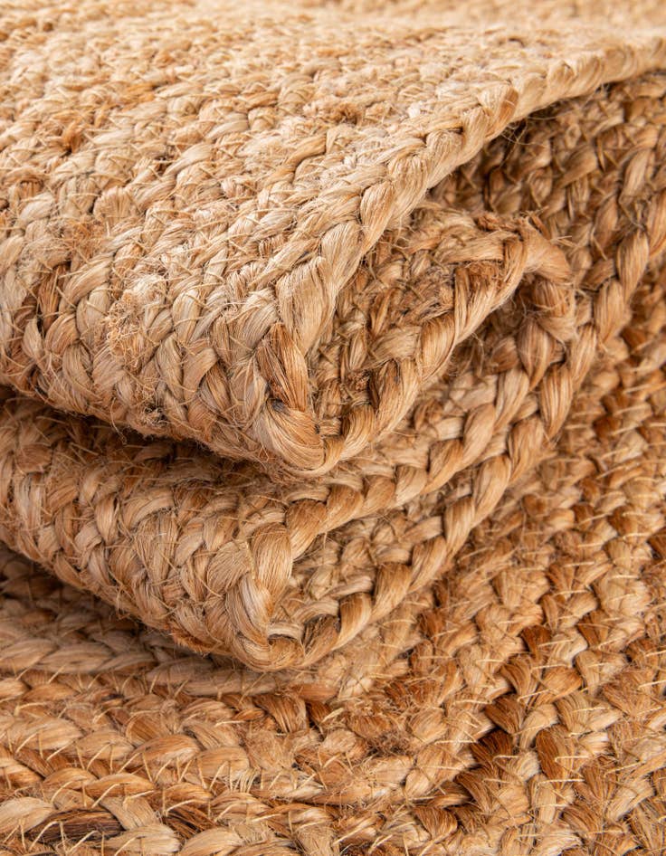 Detail image of  2' x 6' 1  Hand Braided Kids Braided Jute Runner Rug