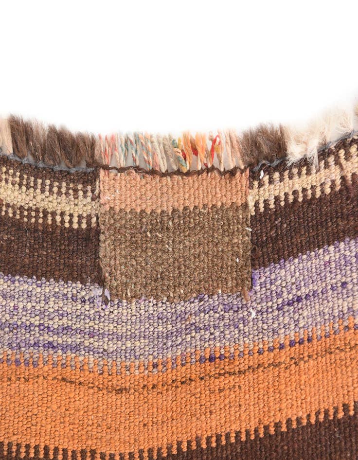 Detail image of  4' 4 x 12' 9  Hand Woven Kilim Afghan Wool Runner Rug