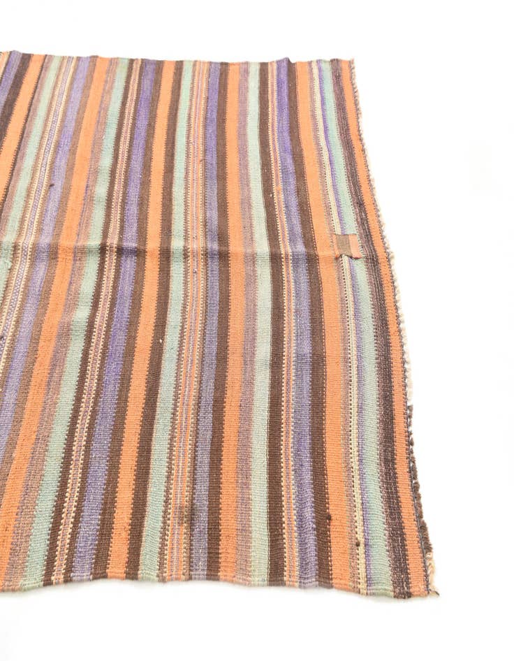 Detail image of  4' 4 x 12' 9  Hand Woven Kilim Afghan Wool Runner Rug