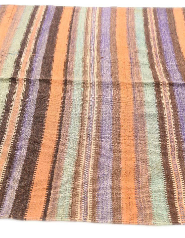 Detail image of  4' 4 x 12' 9  Hand Woven Kilim Afghan Wool Runner Rug