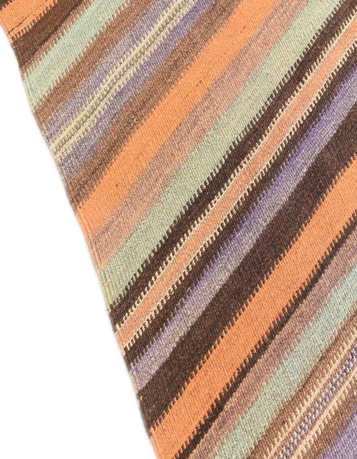 Detail image of  4' 4 x 12' 9  Hand Woven Kilim Afghan Wool Runner Rug