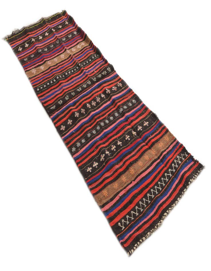 Detail image of  2' 4 x 6' 10  Hand Woven Kilim Afghan Wool Runner Rug