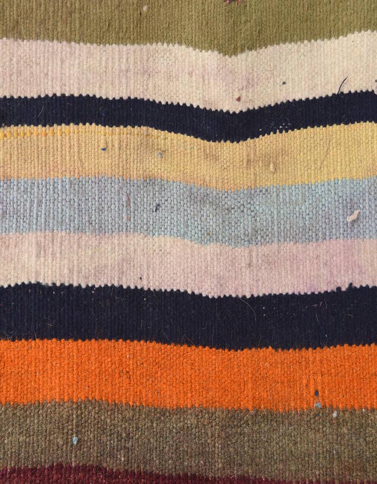 Detail image of  4' x 10' 2  Hand Woven Kilim Afghan Wool Runner Rug