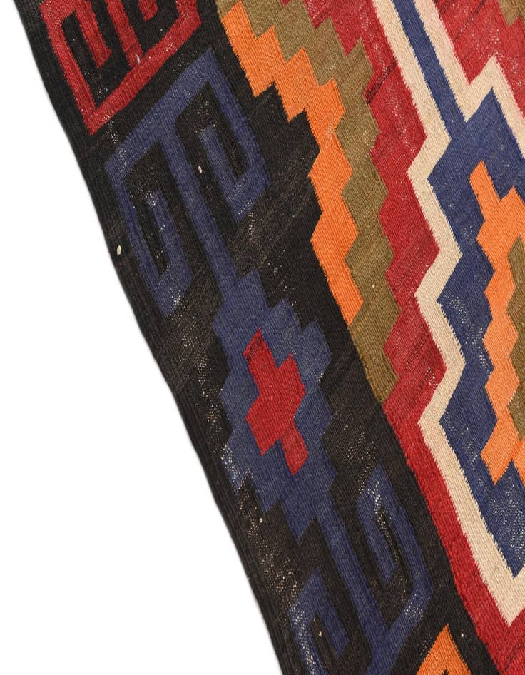 Detail image of  5' x 13' 5  Hand Woven Kilim Afghan Wool Runner Rug