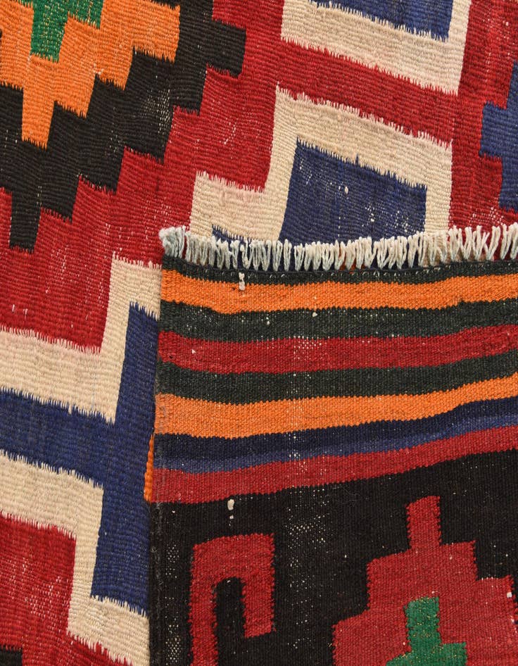 Detail image of  5' x 13' 5  Hand Woven Kilim Afghan Wool Runner Rug