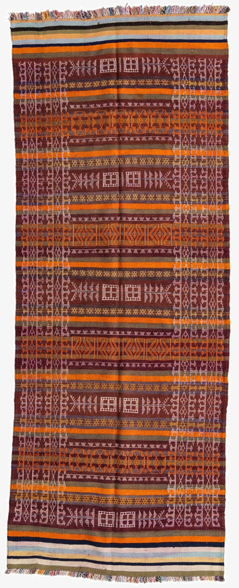  4' x 10' 2  Hand Woven Kilim Afghan Wool Runner Rug