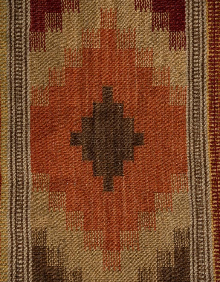 Detail image of  2' 3 x 6' 3  Hand Woven Kilim Dhurrie Wool Runner Rug