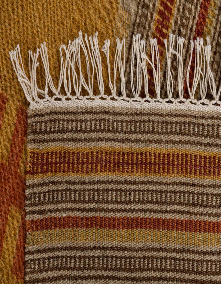 Detail image of  2' 3 x 6' 3  Hand Woven Kilim Dhurrie Wool Runner Rug