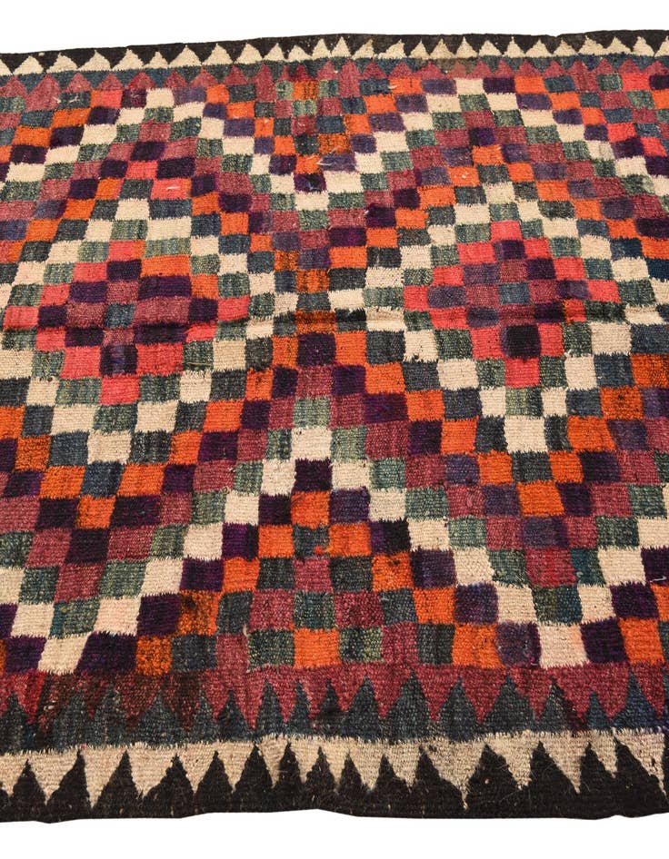 Detail image of  5' x 9' 6  Hand Woven Kilim Fars Wool Runner Rug