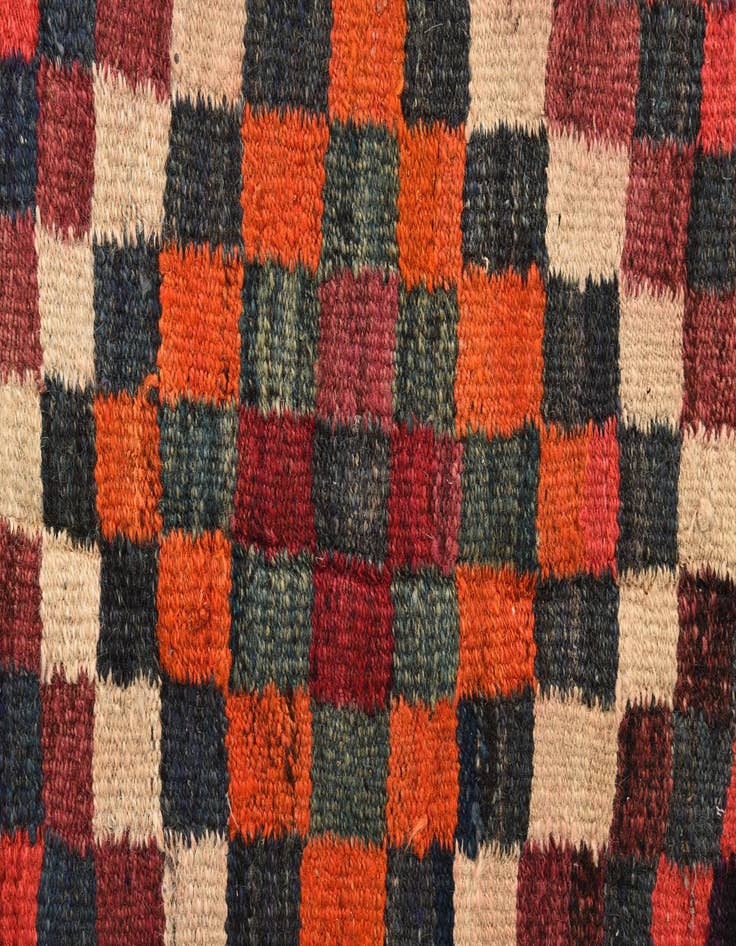 Detail image of  5' x 9' 6  Hand Woven Kilim Fars Wool Runner Rug