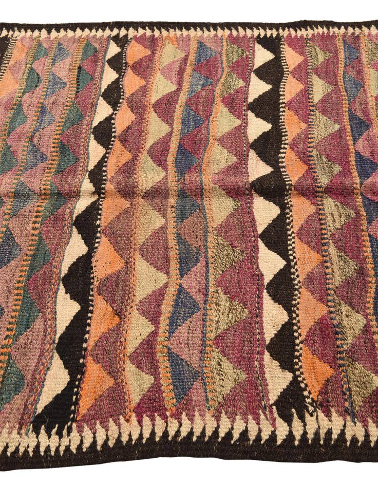 Detail image of  4' 8 x 9'  Hand Woven Kilim Fars Wool Runner Rug