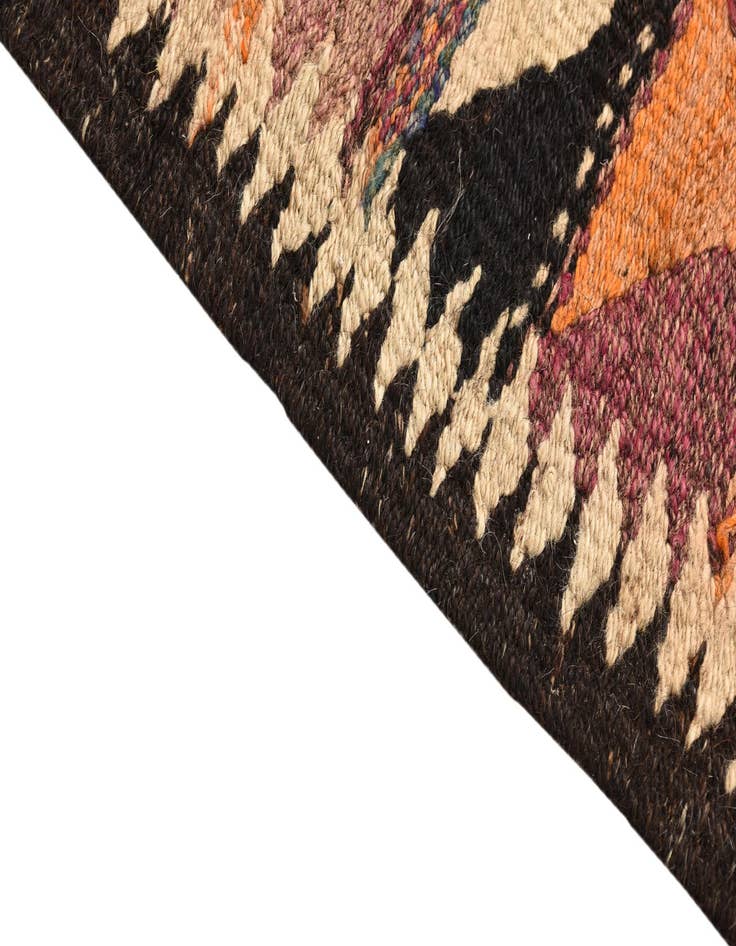 Detail image of  4' 8 x 9'  Hand Woven Kilim Fars Wool Runner Rug