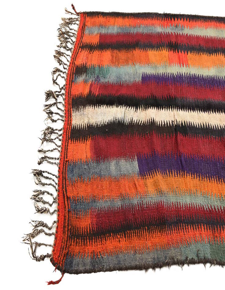 Detail image of  5' x 10' 7  Hand Woven Kilim Fars Wool Runner Rug