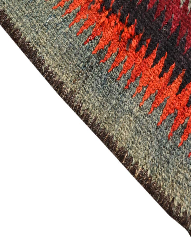 Detail image of  5' x 10' 7  Hand Woven Kilim Fars Wool Runner Rug