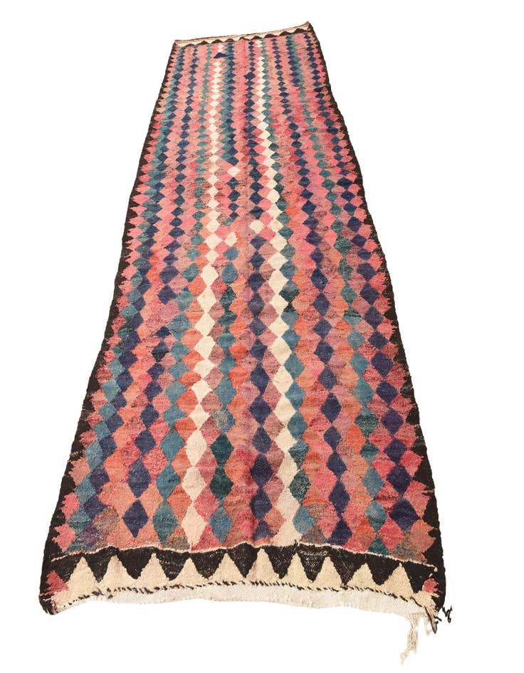 Detail image of  5' x 11' 2  Hand Woven Kilim Fars Wool Runner Rug