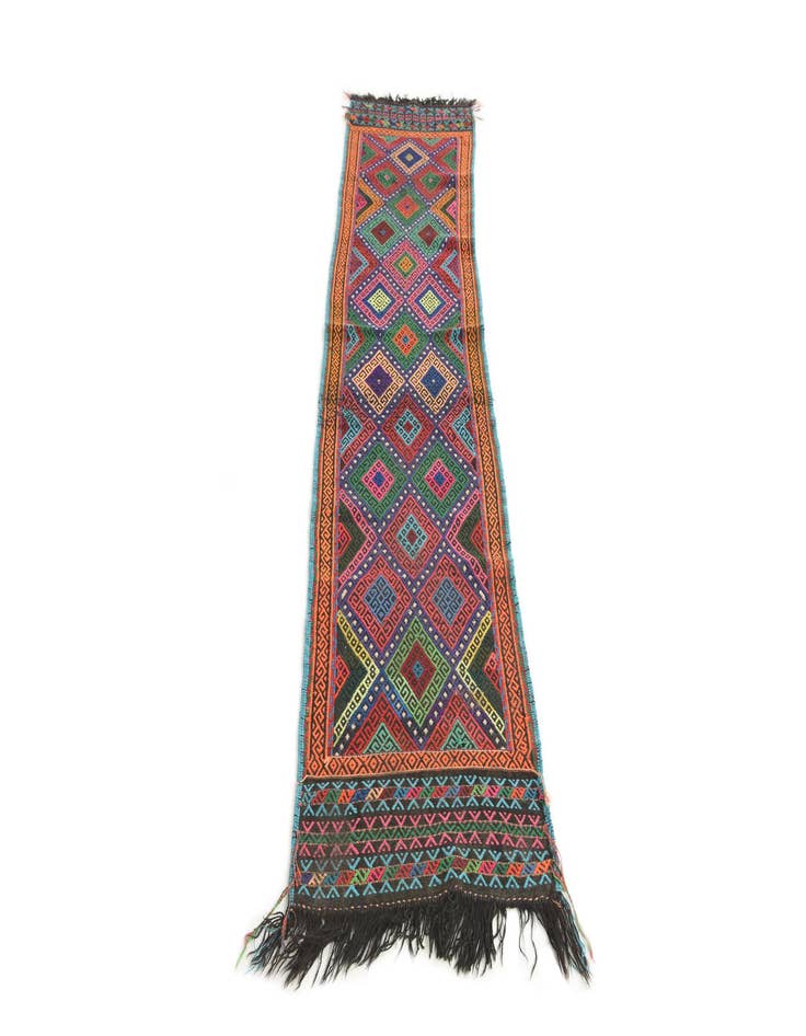 Detail image of  1' 10 x 8' 2  Hand Knotted Kilim Fars Persian Wool Runner Rug