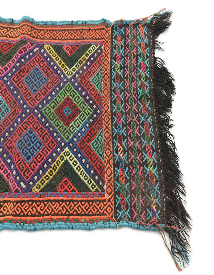 Detail image of  1' 10 x 8' 2  Hand Knotted Kilim Fars Persian Wool Runner Rug