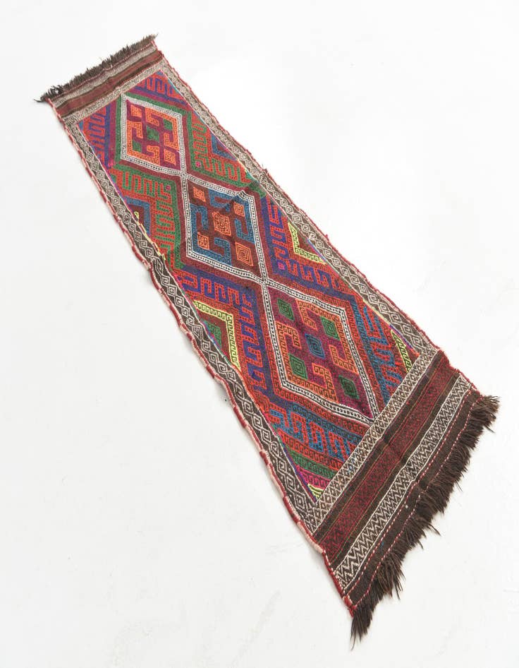 Detail image of  2' 3 x 8' 2  Hand Knotted Kilim Fars Persian Wool Runner Rug