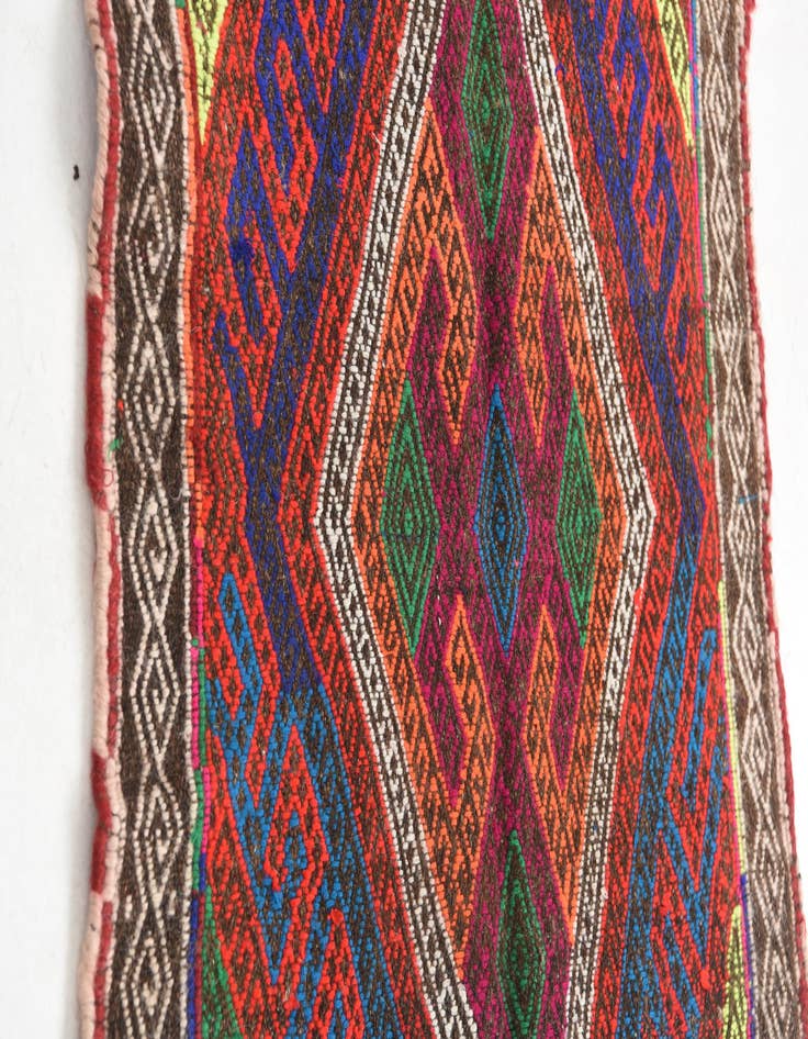 Detail image of  2' 3 x 8' 2  Hand Knotted Kilim Fars Persian Wool Runner Rug