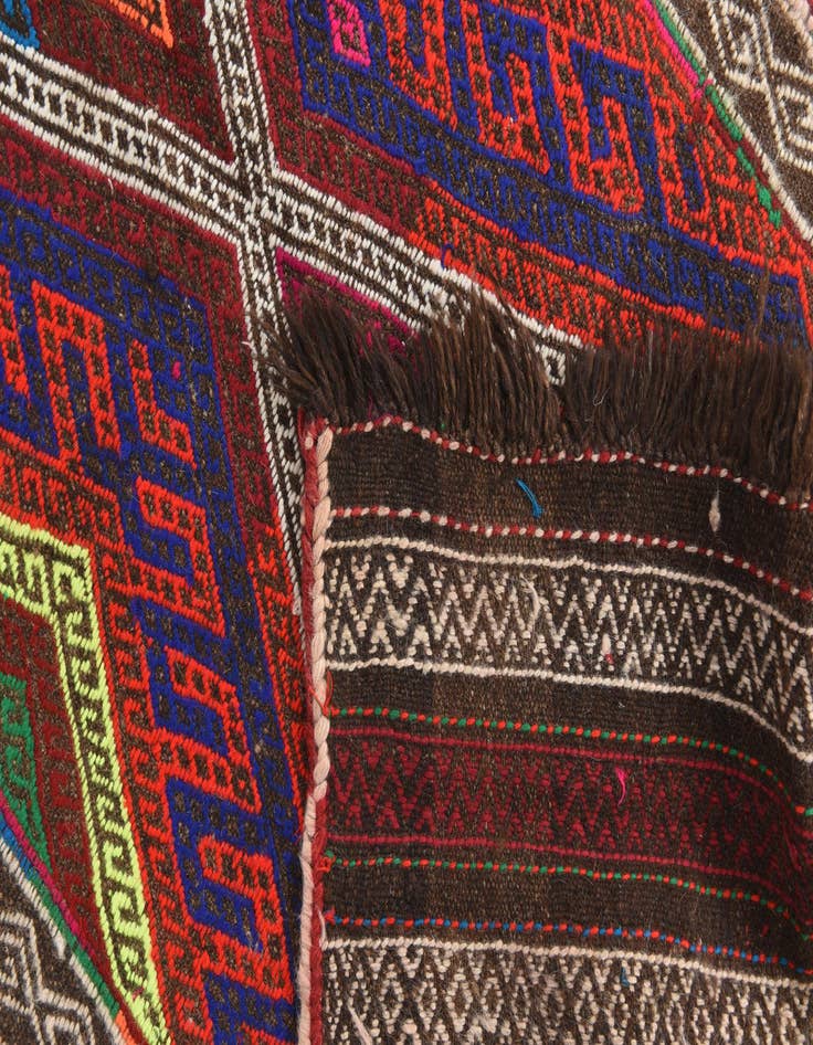Detail image of  2' 3 x 8' 2  Hand Knotted Kilim Fars Persian Wool Runner Rug
