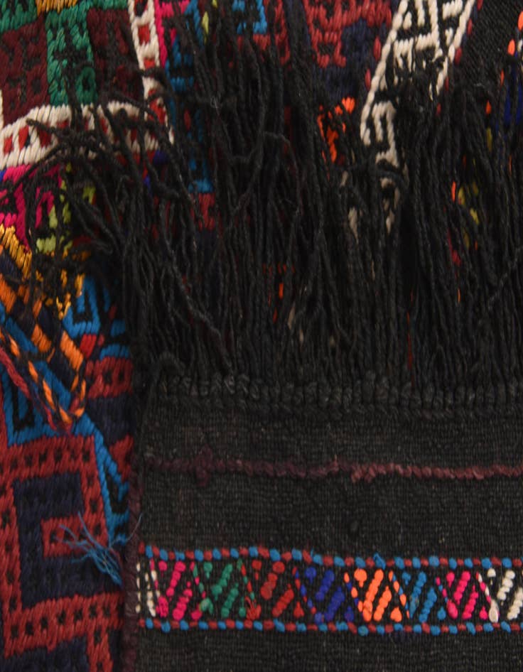 Detail image of  2' x 7' 4  Hand Knotted Kilim Fars Persian Wool Runner Rug