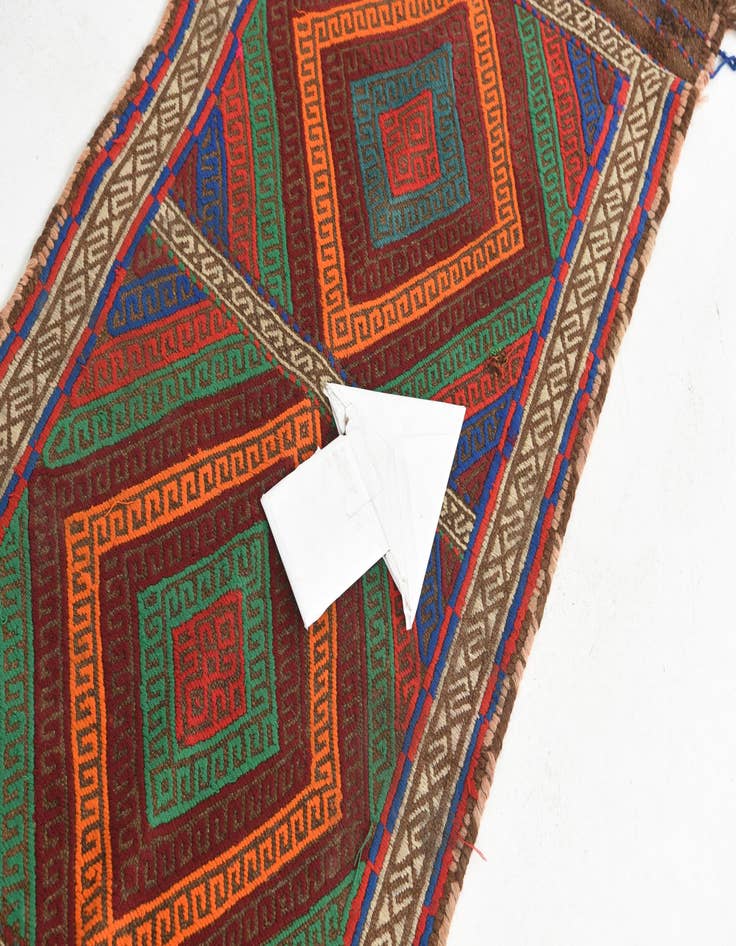 Detail image of  1' 10 x 6' 9  Hand Knotted Kilim Fars Persian Wool Runner Rug