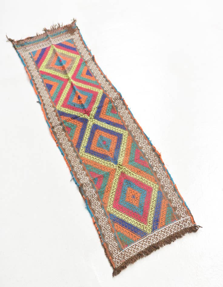 Detail image of  1' 10 x 5' 10  Hand Knotted Kilim Fars Persian Wool Runner Rug