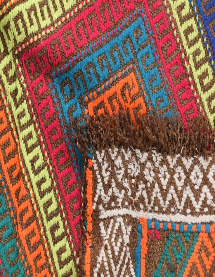 Detail image of  1' 10 x 5' 10  Hand Knotted Kilim Fars Persian Wool Runner Rug