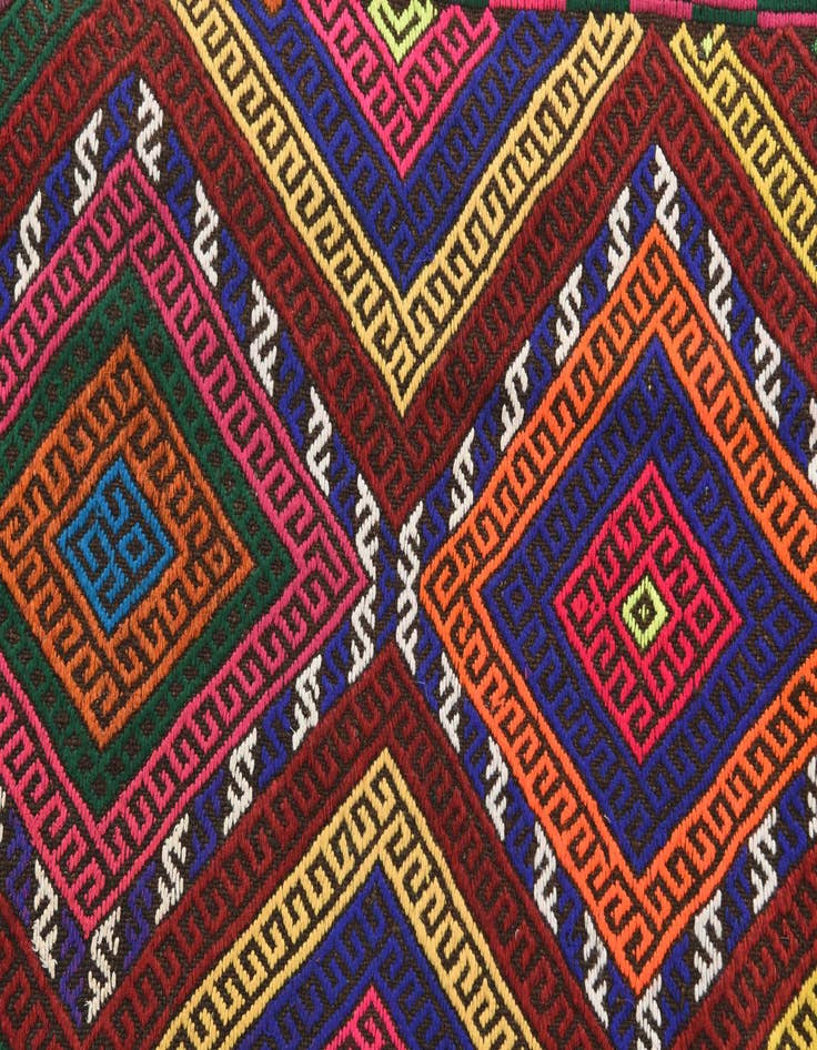 Detail image of  2' x 7' 10  Hand Knotted Kilim Fars Persian Wool Runner Rug