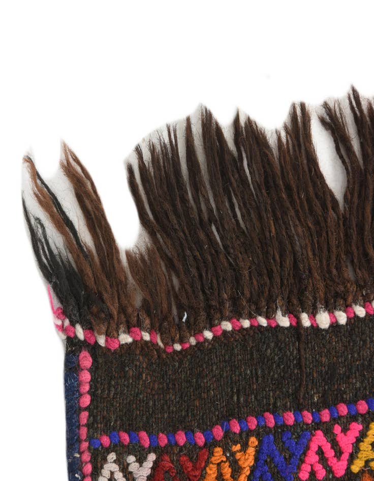 Detail image of  2' x 7' 10  Hand Knotted Kilim Fars Persian Wool Runner Rug