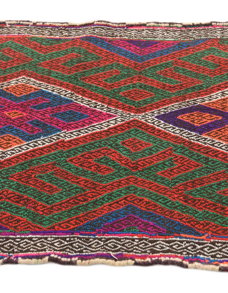 Detail image of  2' 3 x 7' 8  Hand Knotted Kilim Fars Persian Wool Runner Rug
