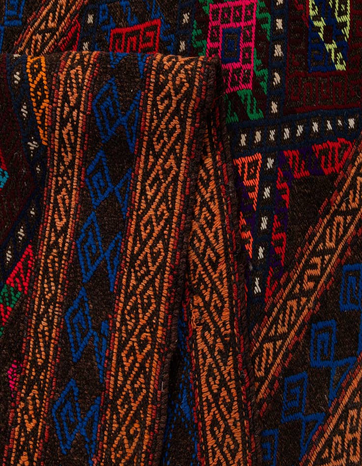Detail image of  2' 3 x 7' 8  Hand Knotted Kilim Fars Persian Wool Runner Rug