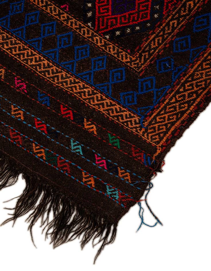 Detail image of  2' 3 x 7' 8  Hand Knotted Kilim Fars Persian Wool Runner Rug